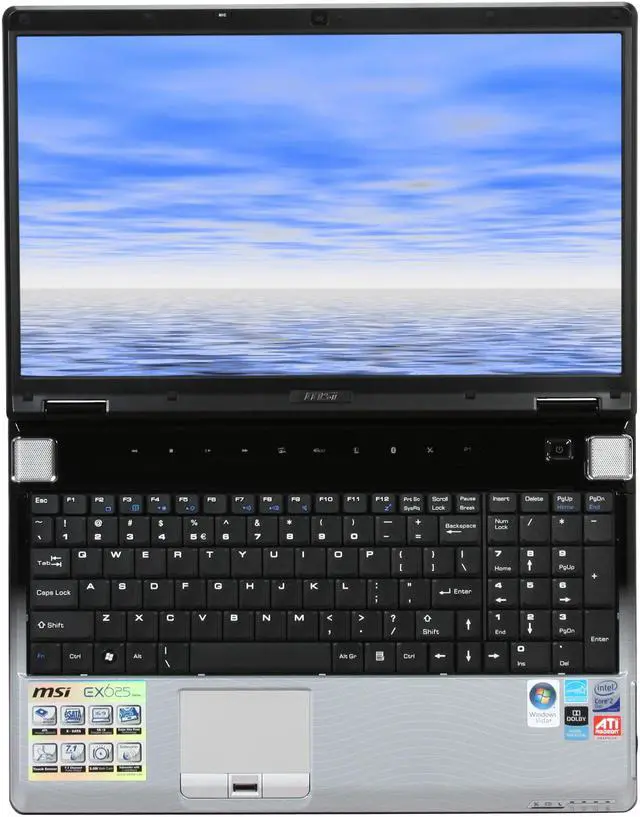 Alt view image 7 of 12 - MSI Laptop Intel Core 2 Duo P7350 4GB Memory 320GB HDD ATI Mobility Radeon HD 4670 16.0" Windows Vista Home Premium EX625-227US