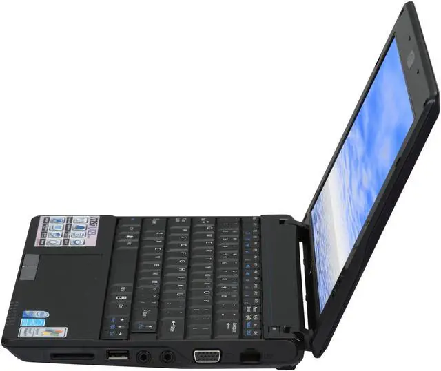 Alt view image 3 of 12 - MSI Wind U123-001US Intel Atom N280(1.66 GHz) 10.2" WSVGA 1GB Memory 160GB HDD Netbook