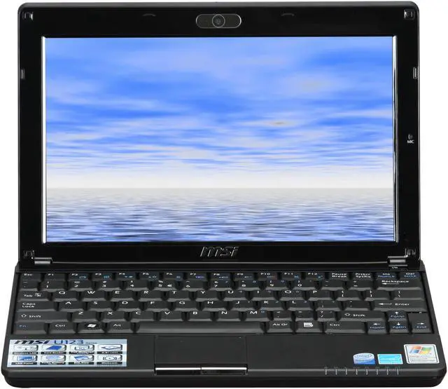 Alt view image 6 of 12 - MSI Wind U123-001US Intel Atom N280(1.66 GHz) 10.2" WSVGA 1GB Memory 160GB HDD Netbook