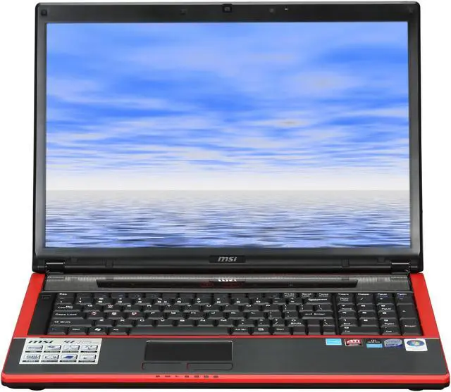 Alt view image 6 of 12 - MSI Laptop Intel Core 2 Quad Q9000 4GB Memory 320GB HDD ATI Mobility Radeon HD 4850 17.0" Windows Vista Home Premium GT725-212US