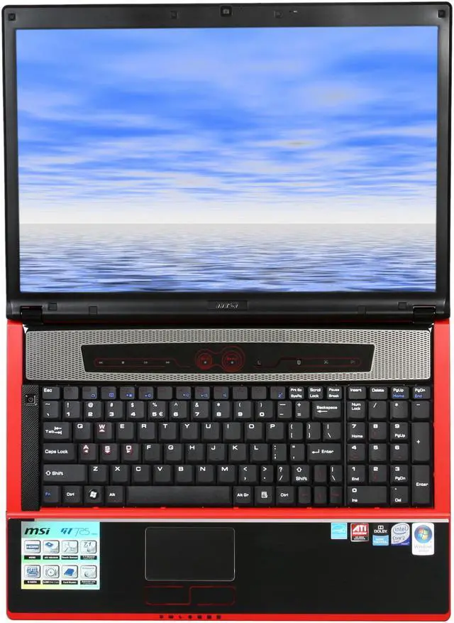 Alt view image 7 of 12 - MSI Laptop Intel Core 2 Quad Q9000 4GB Memory 320GB HDD ATI Mobility Radeon HD 4850 17.0" Windows Vista Home Premium GT725-212US