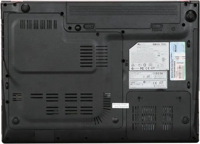 Alt view image 7 of 8 - MSI Laptop Intel Core 2 Duo P8600 4GB Memory 320GB HDD NVIDIA GeForce 9600M GT 15.4" Windows Vista Home Premium GX620-098US