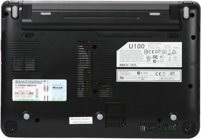 Alt view image 7 of 8 - MSI Wind U100-843US Black Intel Atom N270(1.60 GHz) 10.0" WSVGA 1GB Memory 160GB HDD Netbook