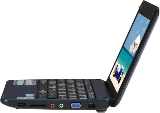 Alt view image 3 of 8 - MSI Wind U100-013US Silver Blue Intel Atom N270(1.60 GHz) 10.0" WSVGA 1GB Memory 160GB HDD Netbook
