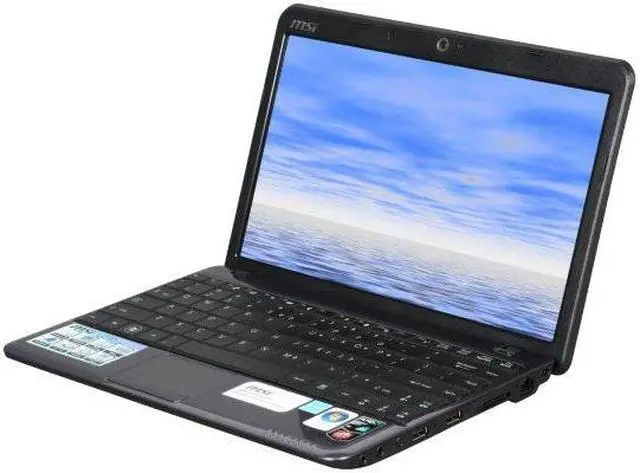 Main image of MSI Wind12 U210-008US Mystic Black AMD Athlon Neo MV-40(1.60 GHz) 12.1" WXGA 2GB Memory 250GB HDD Netbook