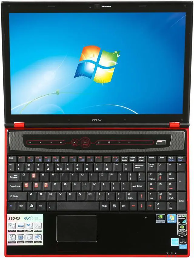 Alt view image 6 of 8 - MSI Laptop AMD Athlon 64 X2 QL-62 4GB Memory 320GB HDD NVIDIA GeForce GT 130M 15.4" Windows 7 Home Premium GX633-070US