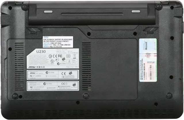 Alt view image 7 of 8 - MSI Wind12 U230-040US AMD Athlon Neo X2 L335(1.60 GHz) 12.1" WXGA 2GB Memory 320GB HDD Netbook