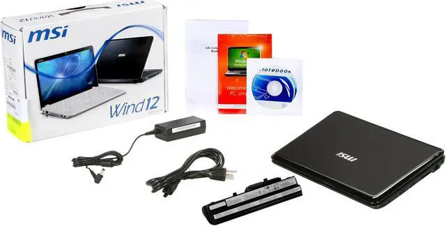 Alt view image 8 of 8 - MSI Wind12 U230-040US AMD Athlon Neo X2 L335(1.60 GHz) 12.1" WXGA 2GB Memory 320GB HDD Netbook