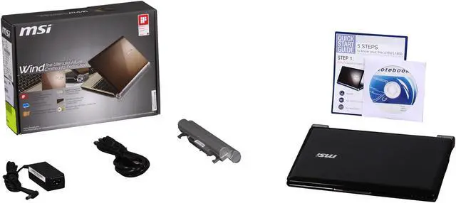 Alt view image 8 of 8 - MSI Wind U160-006US Black Intel Atom N450(1.66 GHz) 10.0" WSVGA 1GB Memory 250GB HDD Netbook