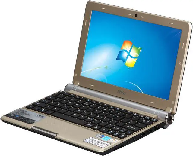 Main image of MSI Wind U160-007US Gold Intel Atom N450(1.66 GHz) 10.0" WSVGA 1GB Memory 250GB HDD Netbook