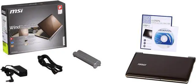 Alt view image 8 of 8 - MSI Wind U160-007US Gold Intel Atom N450(1.66 GHz) 10.0" WSVGA 1GB Memory 250GB HDD Netbook
