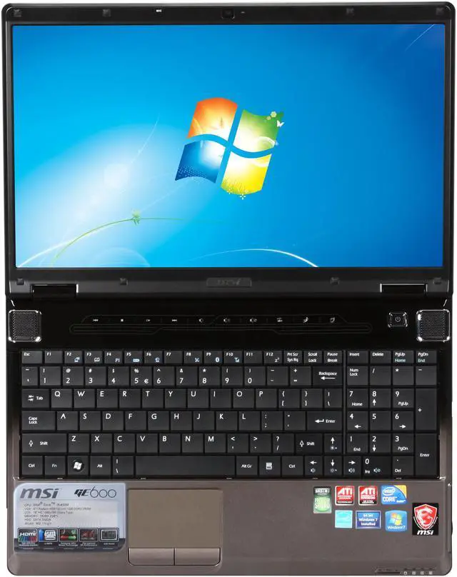 Alt view image 6 of 8 - MSI Laptop Intel Core i5-430M 4GB Memory 320GB HDD ATI Mobility Radeon HD 5730 16.0" Windows 7 Home Premium 64-bit GE600-002US