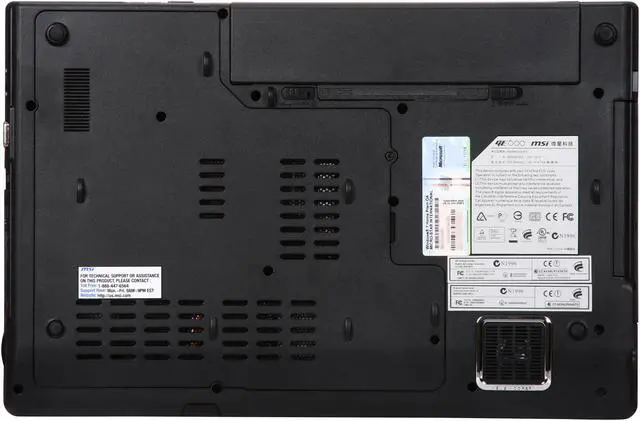Alt view image 7 of 8 - MSI Laptop Intel Core i5-430M 4GB Memory 320GB HDD ATI Mobility Radeon HD 5730 16.0" Windows 7 Home Premium 64-bit GE600-002US