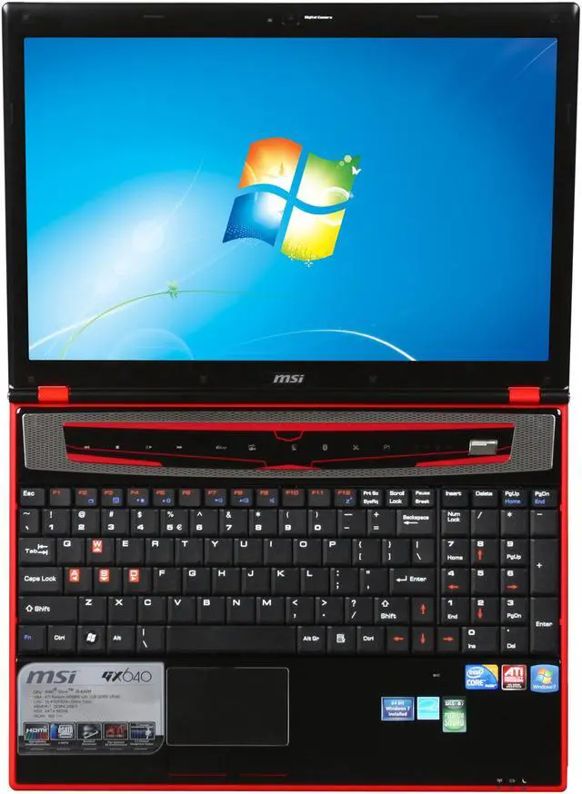 Alt view image 6 of 8 - MSI Laptop Intel Core i5-430M 4GB Memory 500GB HDD ATI Mobility Radeon HD 5850 15.4" Windows 7 Home Premium GX640-098US