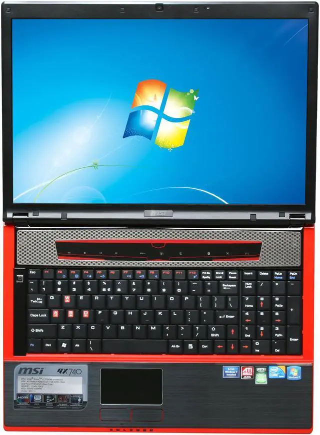 Alt view image 6 of 8 - MSI Laptop Intel Core i7-720QM 4GB Memory 500GB HDD ATI Mobility Radeon HD 5870 17.0" Windows 7 Home Premium 64-bit GX740-079US