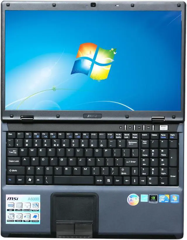 Alt view image 6 of 8 - MSI Laptop Intel Core 2 Duo T6600 3GB Memory 320GB HDD NVIDIA GeForce 8200M G 16.0" Windows 7 Home Premium A6000-443US