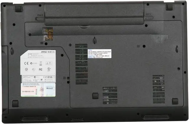 Alt view image 7 of 8 - MSI 15.6" Intel Core i5-450M 4GB Memory Windows 7 Home Premium 64-bit FX600-002US