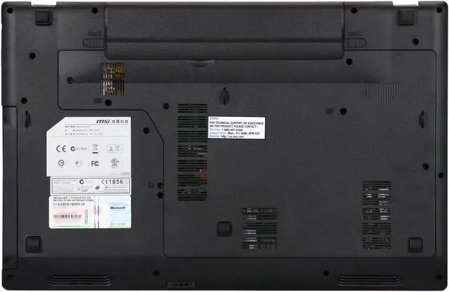 Alt view image 7 of 8 - MSI Laptop Intel Core i3-350M 4GB Memory 500GB HDD NVIDIA GeForce GT 325M 15.6" Windows 7 Home Premium 64-bit FX600-003US