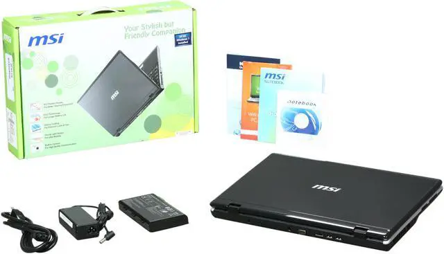 Alt view image 7 of 7 - MSI Laptop Intel Pentium T4500 4GB Memory 250GB HDD NVIDIA GeForce 8200M G 15.6" Windows 7 Home Premium 64-bit (EN+FR+SP) A5000-436US