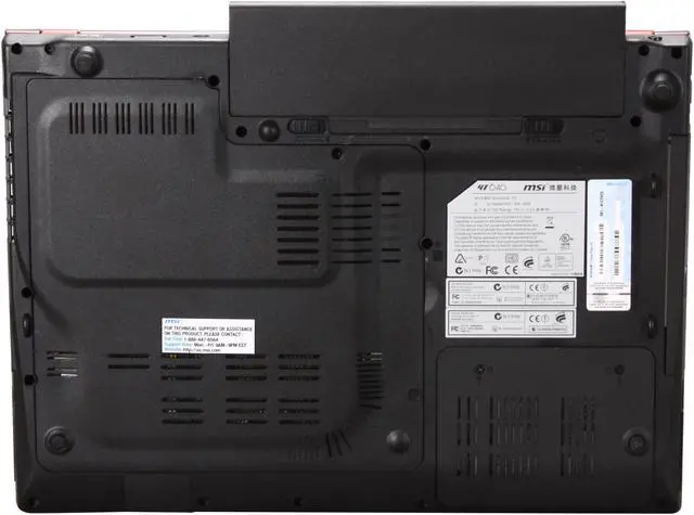 Alt view image 7 of 8 - MSI Laptop Intel Core i7-720QM 4GB Memory 500GB HDD NVIDIA GeForce GTS 250M 15.4" Windows 7 Home Premium GT640-287US