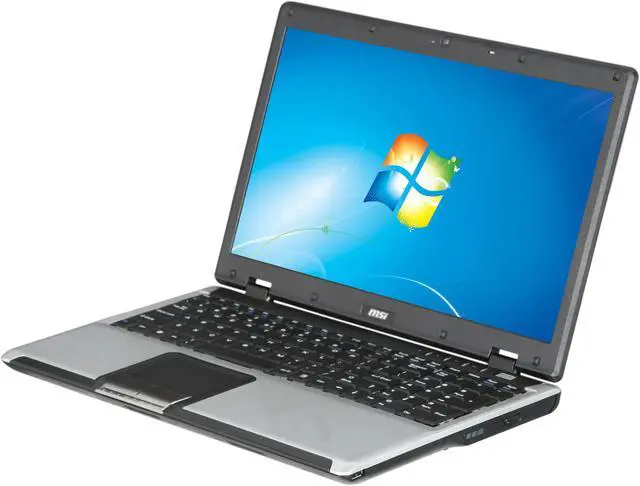 Main image of MSI Laptop Intel Pentium T4500 4GB Memory 250GB HDD NVIDIA GeForce 8200M G 15.6" Windows 7 Home Premium A5000-436US