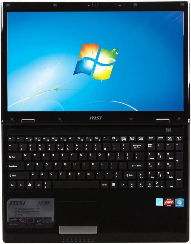 Alt view image 6 of 8 - MSI Laptop AMD Phenom II P960 4GB Memory 500GB HDD ATI Radeon HD 4270 15.6" Windows 7 Home Premium 64-bit A6300-234US