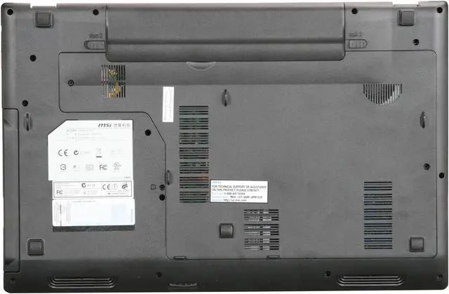 Alt view image 7 of 8 - MSI Laptop Intel Core i5-2410M 6GB Memory 640GB HDD NVIDIA GeForce GT 540M 15.6" Windows 7 Home Premium 64-bit FX620DX-256US