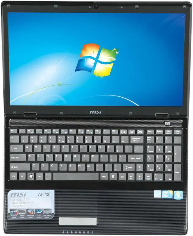 Alt view image 6 of 8 - MSI Laptop Intel Core i5-430M 4GB Memory 500GB HDD Intel HD Graphics 15.6" Windows 7 Home Premium A6200-039US