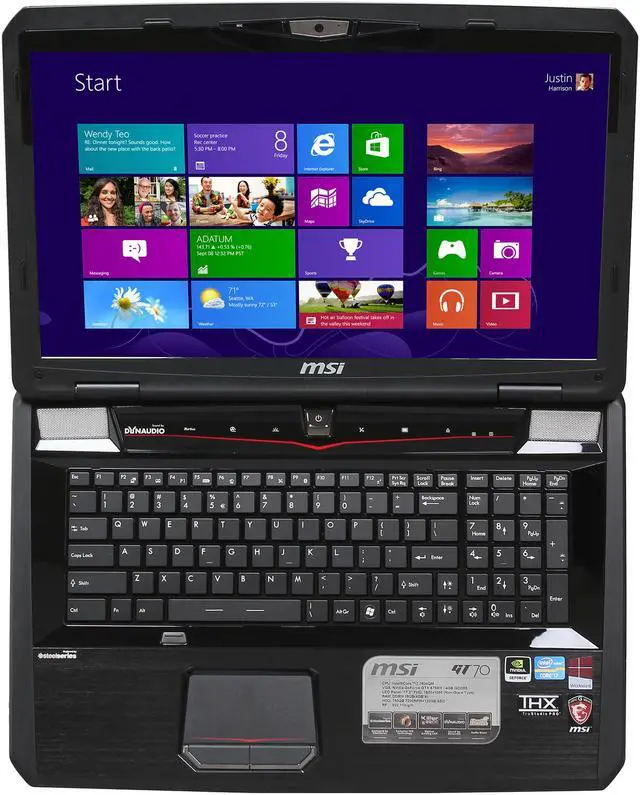 Alt view image 6 of 8 - MSI GT Series - 17.3" NVIDIA GeForce GTX 675MX - Intel Core i7-3630QM  - 16GB Memory - 128 GB SSD - Windows 8 - Gaming Laptop - (GT70 0ND-492US )