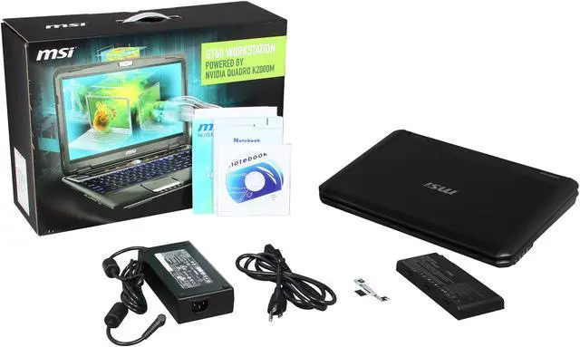 Alt view image 8 of 8 - MSI Laptop WorkStation Series Intel Core i7-3630QM 12GB Memory 750GB HDD NVIDIA Quadro K2000M 3D Graphics 15.6" Windows 7 Professional 64-Bit GT60 0NG-294US