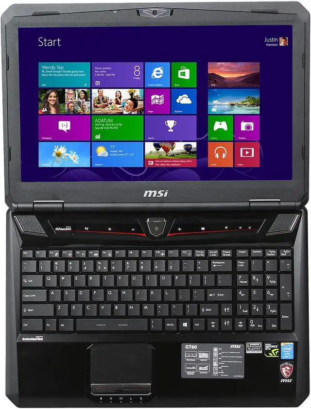 Alt view image 6 of 8 - MSI GT Series - 15.6" NVIDIA GeForce GTX 770M - Intel Core i7-4700MQ  - 8GB Memory - - Win 8 Multi-language - Gaming Laptop - (GT60 2OC-022US )