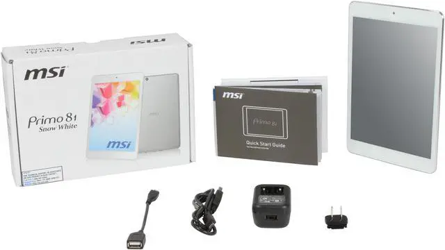 Alt view image 9 of 9 - MSI Primo 81 Android Tablet -  7.85" Touchscreen Quad-core CPU 1GB RAM 16GB Flash (White)