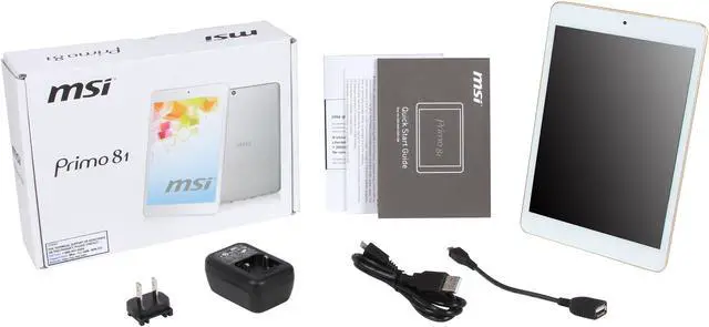 Alt view image 9 of 9 - MSI Primo 81 Android Tablet -  7.85" Touchscreen Quad-core CPU 1GB RAM 16GB Flash (White/Gold)