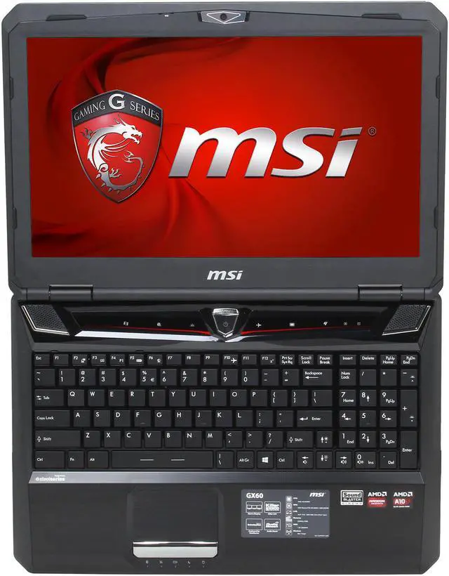 Alt view image 6 of 8 - MSI GX Series - 15.6" AMD Radeon R9 M290X - AMD A10-5750M  - 8GB Memory - - Windows 8.1 64-Bit - Gaming Laptop - (GX60 Destroyer-280 )