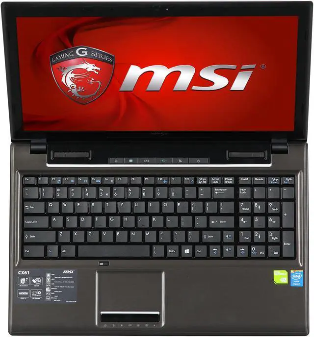 Alt view image 6 of 8 - MSI - 15.6" NVIDIA GeForce 820M - Intel Core i5-4200M  - 8GB Memory - - Windows 8.1 - Gaming Laptop - (CX61 2PC-499US )