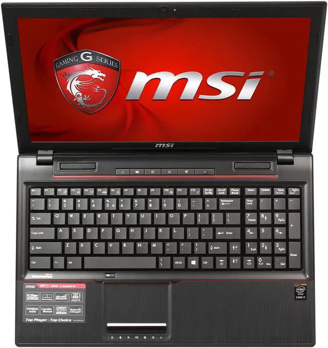 Alt view image 6 of 8 - MSI GP Series - 15.6" NVIDIA GeForce 840M - Intel Core i7-4710HQ  - 8GB Memory - - Windows 8.1 Multi-language 64-Bit - Gaming Laptop - (GP60 Leopard-472 )