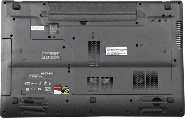 Alt view image 7 of 8 - MSI GP Series - 17.3" NVIDIA GeForce GTX 950M - Intel Core i7-4720HQ  - 8GB Memory - - Windows 8.1 64-Bit - Gaming Laptop - (GP70 Leopard Pro-486 )
