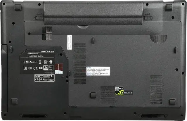 Alt view image 7 of 8 - MSI GP Series GP60 Leopard-1053 Gaming Laptop 4th Generation Intel Core i5 4210H (2.90GHz) 8GB Memory 750GB HDD NVIDIA GeForce GTX 950M 2GB GDDR3 15.6" Windows 8.1