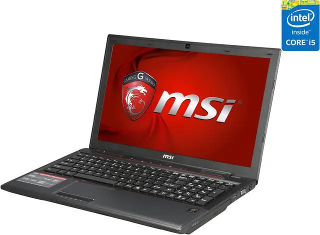 Main image of MSI GP Series GP60 Leopard-1053 Gaming Laptop 4th Generation Intel Core i5 4210H (2.90GHz) 8GB Memory 750GB HDD NVIDIA GeForce GTX 950M 2GB GDDR3 15.6" Windows 8.1