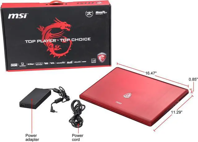 Alt view image 8 of 8 - MSI GS Series - 17.3" NVIDIA GeForce GTX 970M - Intel Core i7-4710HQ  - 16GB Memory - 128 GB SSD - Windows 8.1 64-Bit - Gaming Laptop - (GS70 STEALTH PRO-086 )