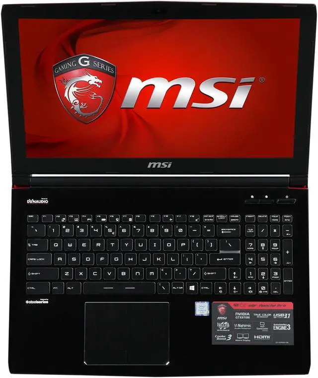 Alt view image 6 of 8 - MSI GE Series - 15.6" NVIDIA GeForce GTX 970M - Intel Core i5-6300HQ - 8GB Memory - - Windows 10 Home - Gaming Laptop - (GE62 APACHE PRO-254 )