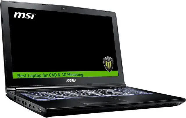 Alt view image 3 of 11 - MSI WE Series Mobile Workstation Intel Core i7-7700HQ 16GB Memory 512 GB SSD NVIDIA Quadro M2200 15.6" Non-Touch Screen Windows 10 Pro 64-Bit WE62 7RJ-1832US