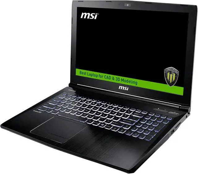 Alt view image 4 of 11 - MSI WE Series Mobile Workstation Intel Core i7-7700HQ 16GB Memory 512 GB SSD NVIDIA Quadro M2200 15.6" Non-Touch Screen Windows 10 Pro 64-Bit WE62 7RJ-1832US