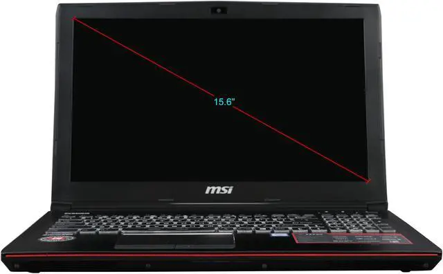 Alt view image 6 of 8 - MSI GE Series - 15.6" GeForce GTX 1060 - Intel Core i7-6700HQ - 16GB Memory - 256 GB SSD - Windows 10 Home 64-Bit - Gaming Laptop - IPS (GE62VR Apache Pro-086 )