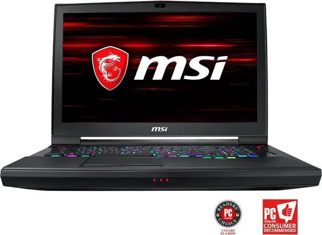 Main image of MSI GT75 TITAN 4K-071 17.3" 4K/UHD IPS GTX 1080 8 GB VRAM i9-8950HK 32 GB Memory 1TB SSD 1TB HDD Windows 10 Pro 64-Bit Gaming Laptop