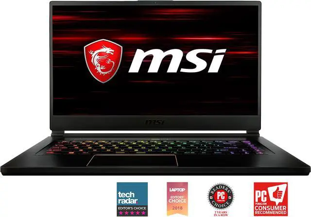 Main image of MSI GS Series GS65 Stealth THIN-068 15.6" 144 Hz FHD GTX 1070 8 GB VRAM i7-8750H 32 GB Memory 1 TB NVMe SSD Windows 10 Pro 64-Bit Gaming Laptop