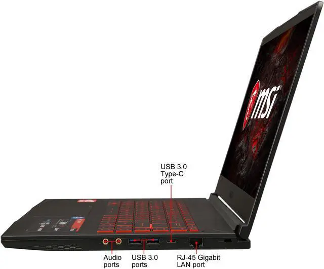 Alt view image 3 of 8 - MSI GF63 8RD-NE1050Ti 15.6" IPS FHD Thin Bezel Display GTX 1050 Ti 4 GB VRAM Six-core Intel i7-8750H 8 GB Memory + 16 GB Intel Optane Memory 1 TB HDD Windows 10 Home 64-bit Gaming Laptop -- ONLY @ NEWEGG
