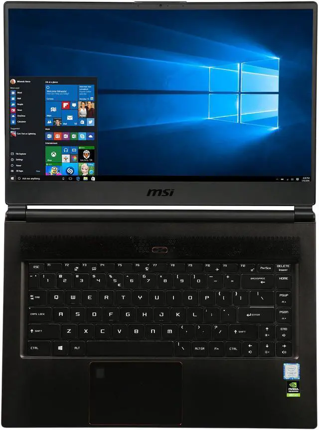 Alt view image 7 of 8 - MSI WS65 8SK-431 Mobile Workstation Intel Core i7 8th Gen 8750H (2.20 GHz) 6-core Processor 32 GB Memory 512 GB SSD NVIDIA Quadro P3200 15.6" Windows 10 Pro 64-Bit