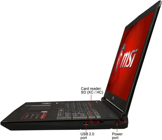 Alt view image 2 of 8 - MSI GE Series - 17.3" GeForce GTX 1070 - Intel Core i7-7700HQ - 16GB Memory - 128 GB NVMe SSD - Windows 10 Home 64-Bit - Gaming Laptop - 120 Hz (GE72MVR APACHE PRO-062 )