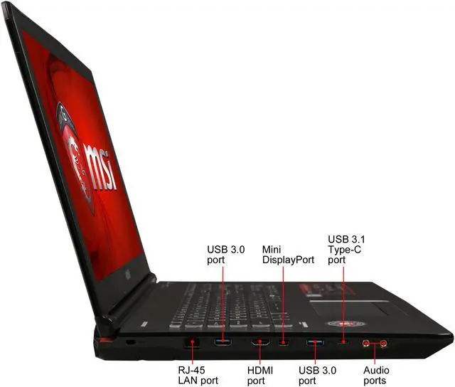 Alt view image 4 of 8 - MSI GE Series - 17.3" GeForce GTX 1070 - Intel Core i7-7700HQ - 16GB Memory - 128 GB NVMe SSD - Windows 10 Home 64-Bit - Gaming Laptop - 120 Hz (GE72MVR APACHE PRO-062 )